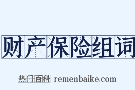 财产保险组词是什么意思的图片